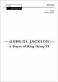Prayer for King Henry Vi SATB choral sheet music cover